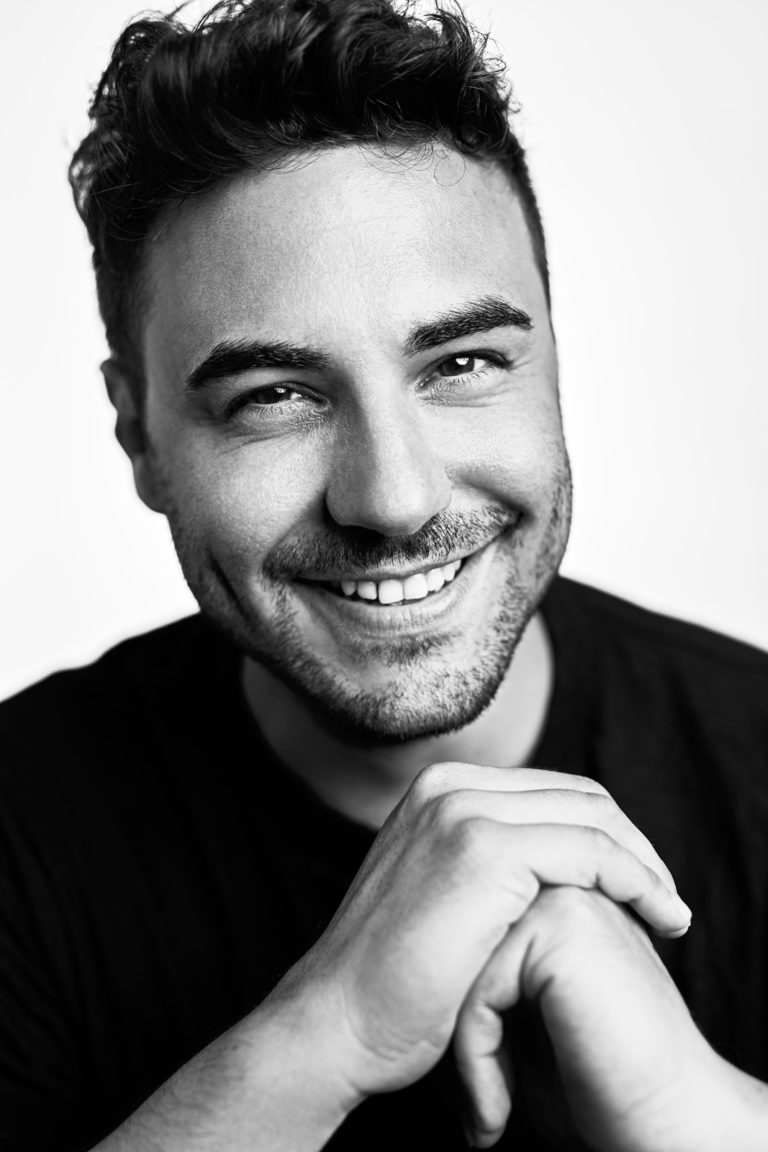 Portrait of Actor Lars Steinhoefel blackandwhite