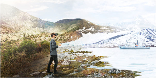 Virtual Reality Composing Desert California and Arctic Ice Snow Commercial Photography